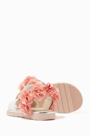 hover state of Floral Ribbon Band Sandals 