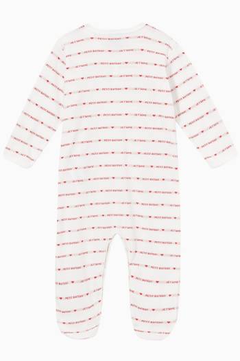 hover state of Je T'aime Sleepsuit in Cotton 