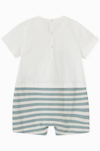 hover state of Frog with Stripes Romper in Cotton  