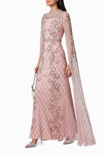 hover state of High Neck Embellished Gown 