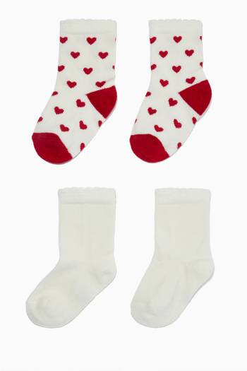 hover state of Baby Socks in Cotton, Set of Two   