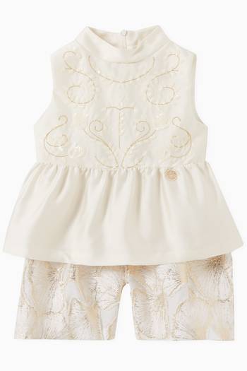 hover state of Embroidered Sleeveless Blouse