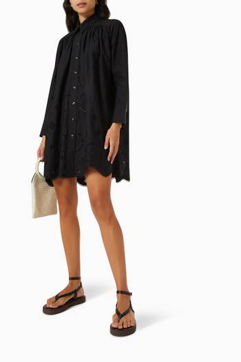 hover state of Broderie Anglaise Shirt Dress