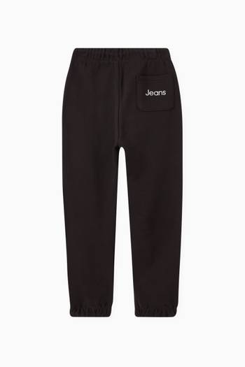 hover state of Metallic Logo Relaxed Fit Sweatpants in Cotton Terry