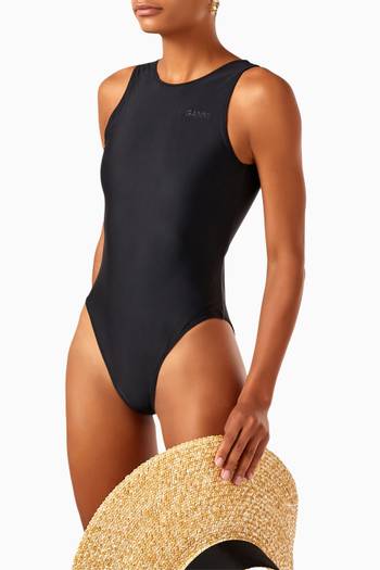 hover state of Sporty One Piece Swimsuit in Recycled Nylon  