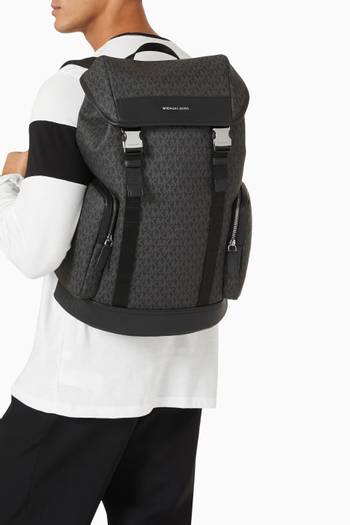 hover state of Hudson Backpack in Logo-print Canvas  