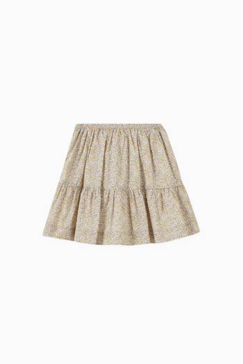 hover state of Paloma Floral Skirt in Cotton