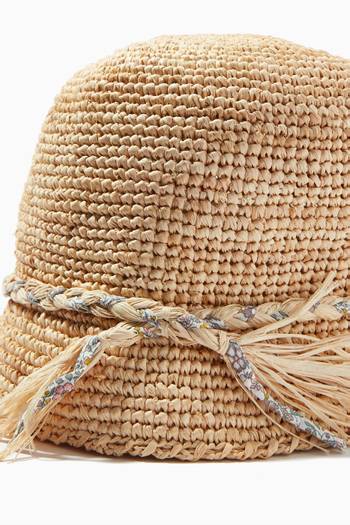 hover state of Woven Hat in Raffia 