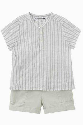 hover state of Henley T-Shirt in Cotton  
