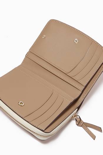 hover state of Knott Small Compact Wallet in Pebbled Leather  