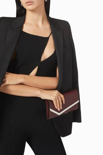 hover state of Emmie Clutch Bag in Leather