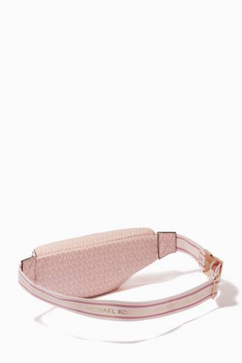 hover state of Heart Logo Belt Bag in Faux Leather 