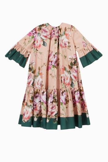 hover state of Floral Dress in Cotton  