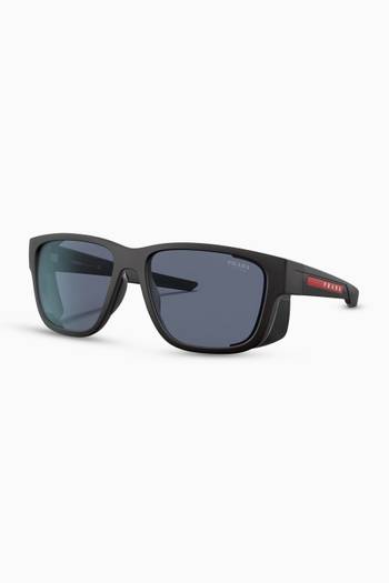 hover state of Linea Rossa D-frame Sunglasses in Acetate    