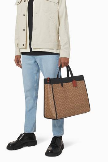 hover state of Field Tote 40 in Signature Canvas