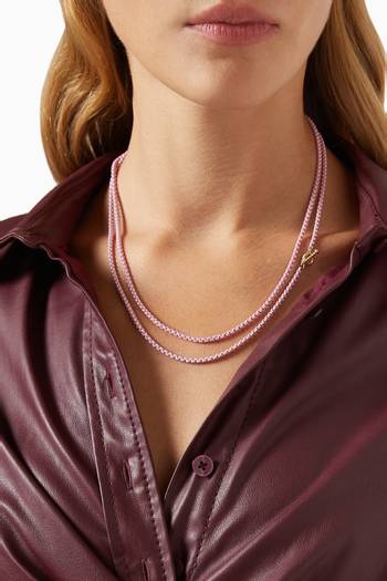 hover state of Bel Aire Chain Necklace in Acrylic & 14kt Yellow Gold