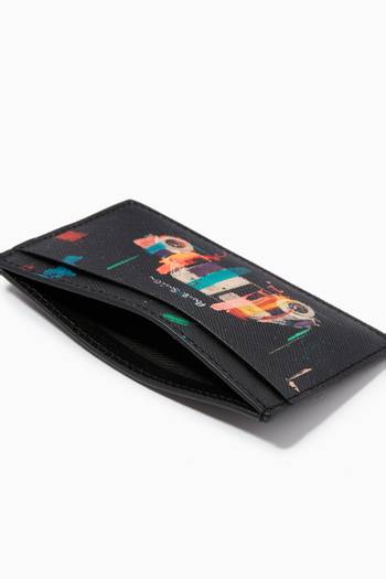 hover state of Car Graphic Painted Card Holder in Leather      