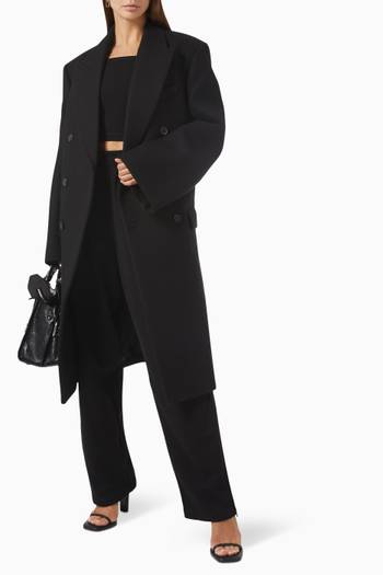 hover state of x Hailey Bieber Coat in Wool