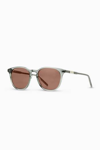 hover state of Oval Frame Sunglasses in Acetate 