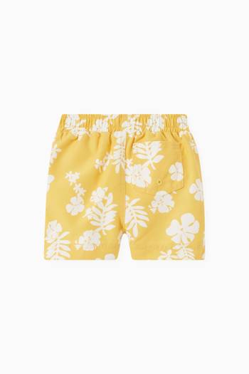 hover state of Floral Print Swim Shorts