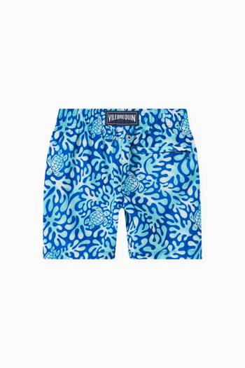 hover state of Jihin Turtle Print Swim Shorts