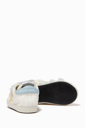 hover state of Baby School Sneakers with Suede Star in Nappa Leather