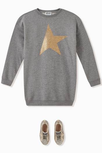 hover state of Star Sweater Dress in Cotton