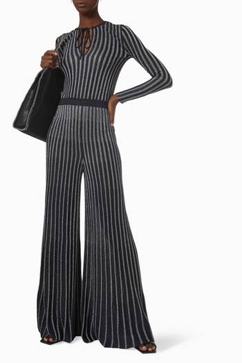 hover state of Pleated Wide-leg fit in Lurex Jersey