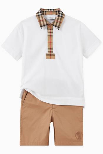 hover state of Contrast Collar Polo Shirt in Cotton