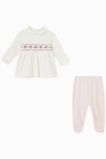 hover state of Logo Sleep Top & Pants Set in Cotton