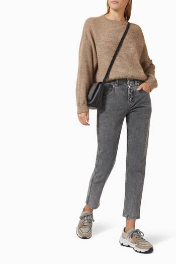 hover state of Comfort Mid-rise Boyfriend Jeans