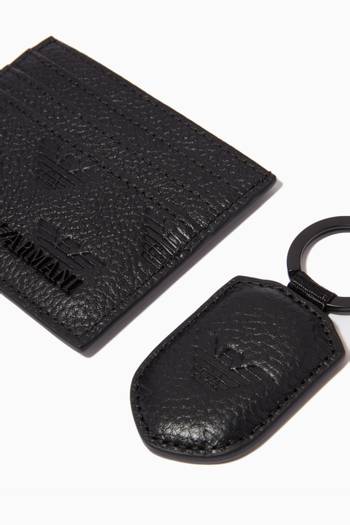 hover state of Minorca Wallet & Key Ring Gift Set in Leather