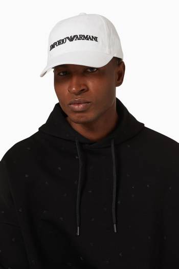 hover state of EA Embroidered Baseball Cap in Cotton