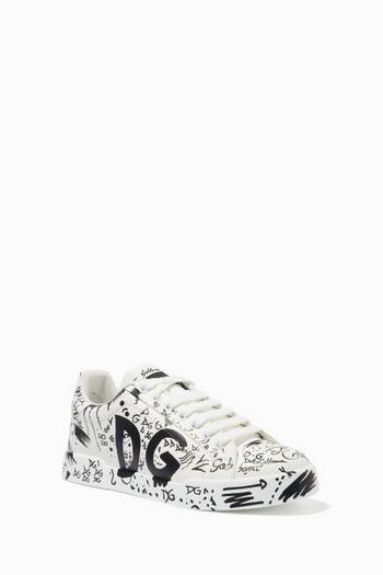 hover state of Portofino Sneakers in Printed Leather