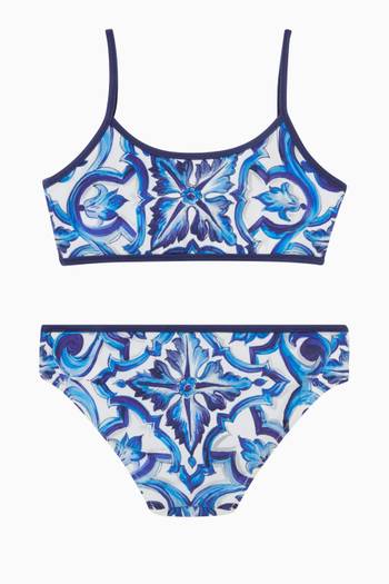hover state of Majolica Two-Piece Swimsuit in Technical Fabric