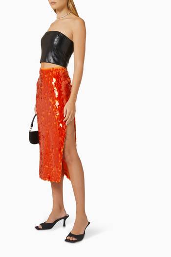 hover state of Caitlin Midi Skirt in Sequins