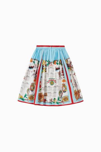 hover state of Calendario Skirt in Cotton Poplin