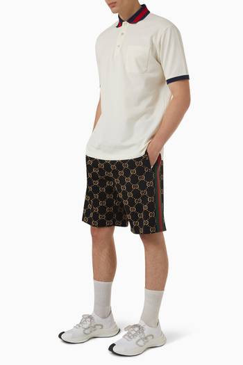 hover state of Double-G Shorts in Cotton Jersey