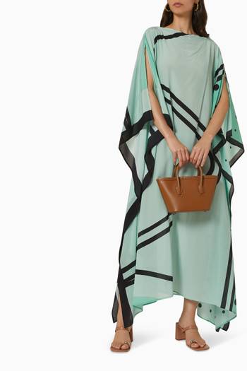 hover state of Luciana Scarf Maxi Dress in Silk Crepe de Chine  