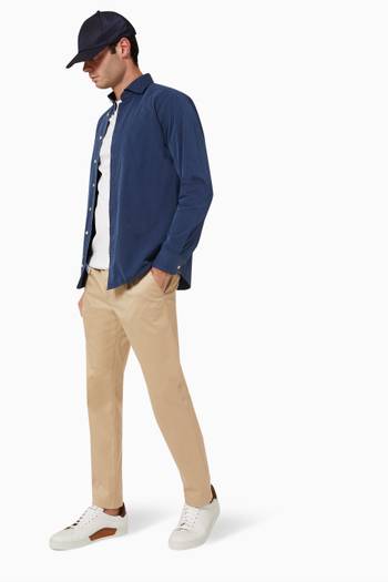 hover state of Slim-fit Shirt in Textured Cotton
