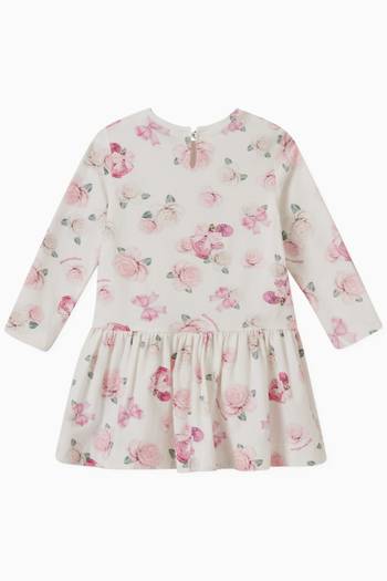 hover state of Floral Dress in Cotton