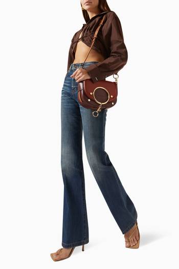 hover state of Mara Small Crossbody Bag in Cowhide Leather
