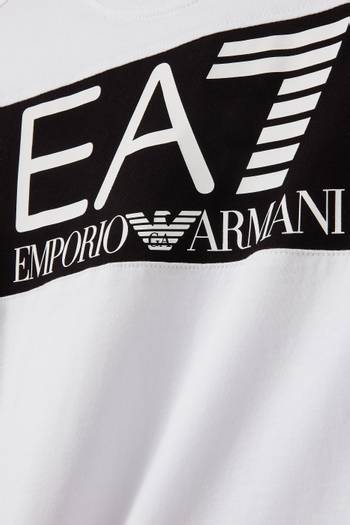 hover state of EA7 Train Logo T-shirt in Cotton