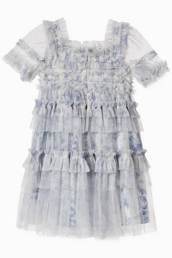 hover state of Rambling Roses & Peaches Smocked Dress in Tulle