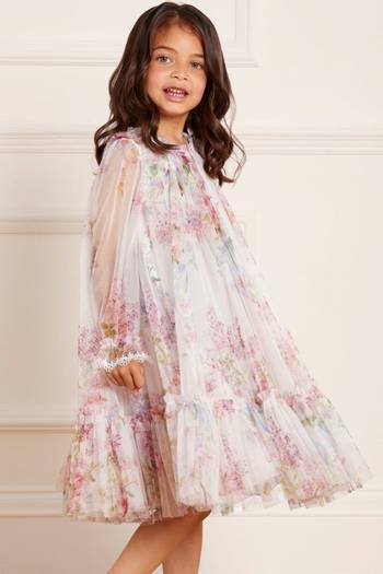 hover state of Floral Wonder Ditsy Dress in Tulle
