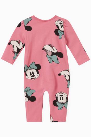 hover state of Minnie Mouse Print Romper in Organic Cotton