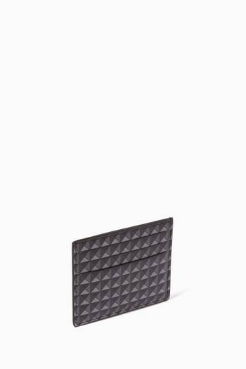 hover state of Mini Stud Print Card Holder in Leather