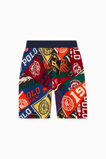 hover state of Varsity Flags Print Shorts
