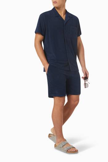 hover state of Drawstring Shorts in Towel-terry