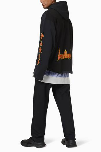 hover state of Upside Down Hoodie in Mix Medium Cotton Fleece 